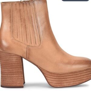 Kork Ease Baylie Tan Leather Ankle Boots
